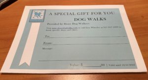 Gift Certificate Shore Dog Walkers